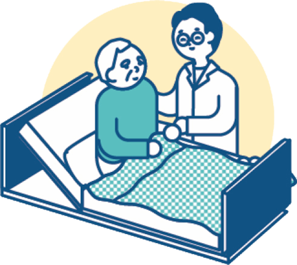 看取りのイラスト